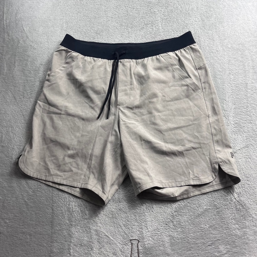 Public Rec Flex Short Lined Mens 34 Tan Khaki Athletic Gym Training Shorts